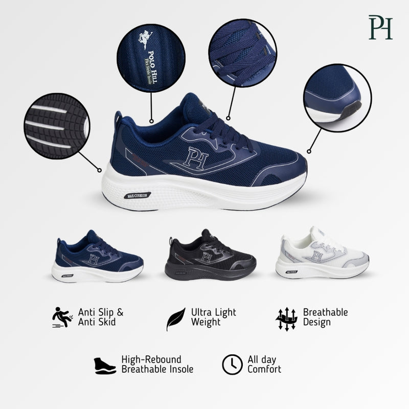 Load image into Gallery viewer, POLO HILL Men Lace Up Athleisure Knit Sneakers PMSA-MS4257
