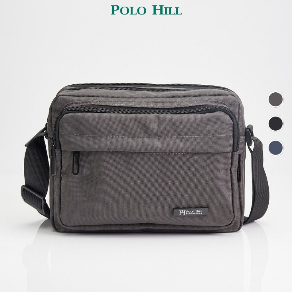 POLO HILL Mens Water Resistant Nylon Sling Bag C-PHSB-1755