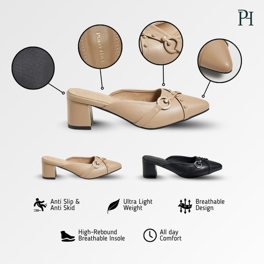 POLO HILL Ladis Casual Slide On Heels PLSH-LS5467