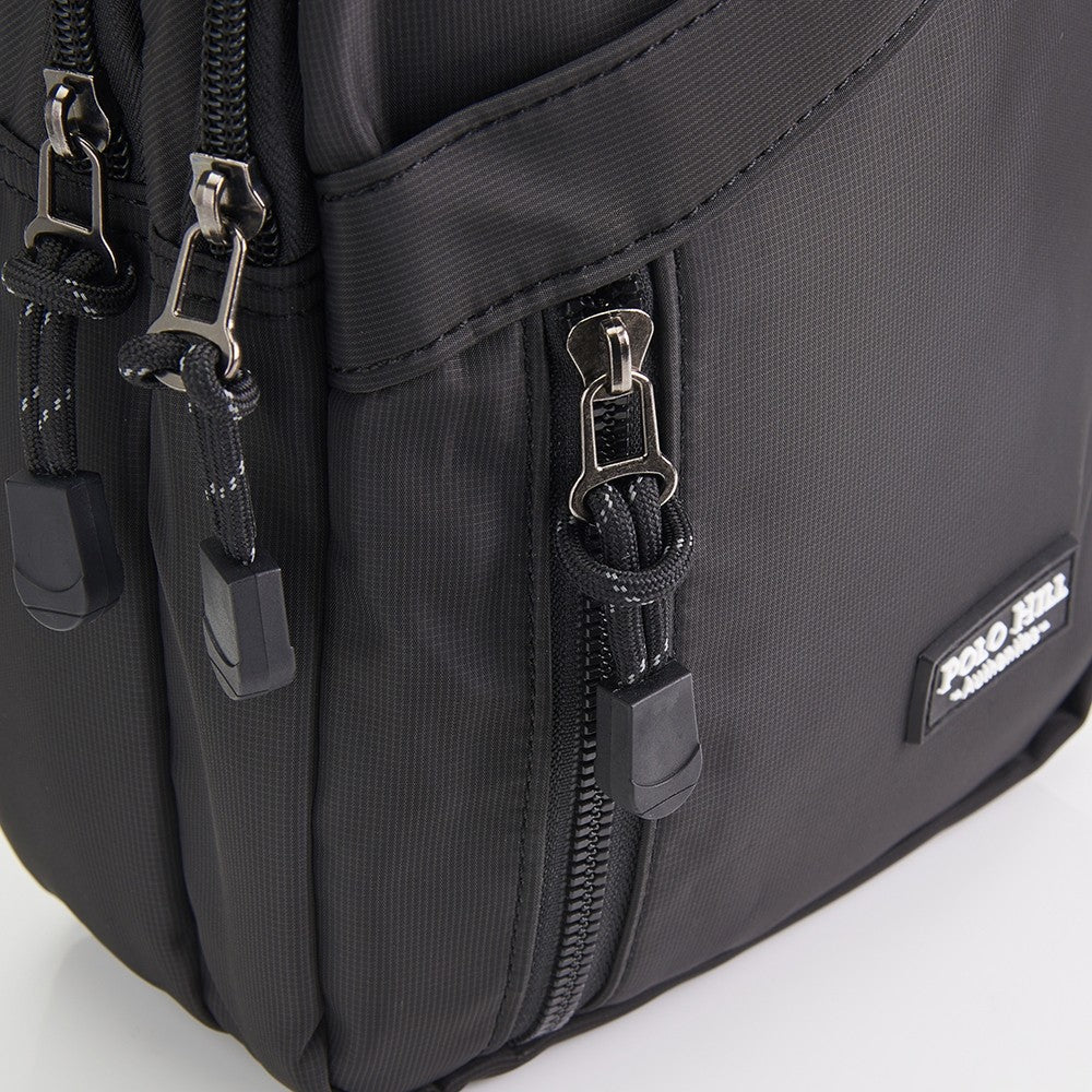 POLO HILL Mens Water Resistant Nylon Crossbody Chest Bag C-PHSB-1750