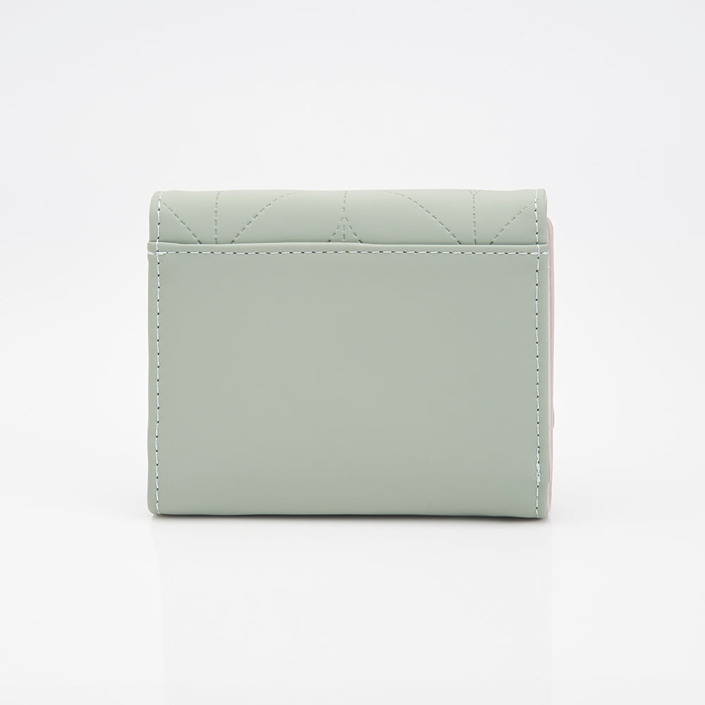 POLO HILL Ladies Leaf Inspired Stitching Tri-Fold Wallet PW120
