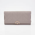 POLO HILL Ladies Leaf Inspired Stitching Long Wallet PW119