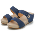 Two Strap Low Platform Wedges