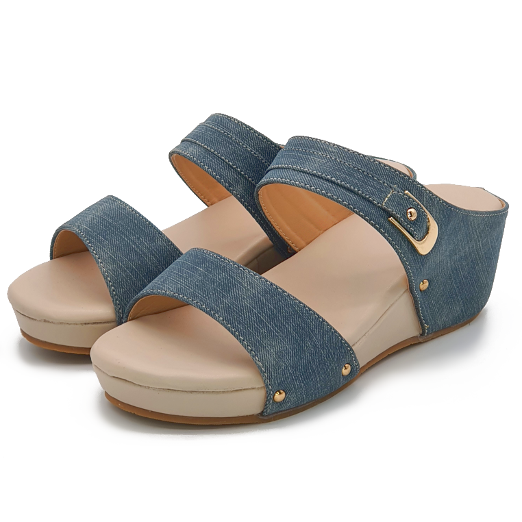 Two Strap Low Platform Wedges