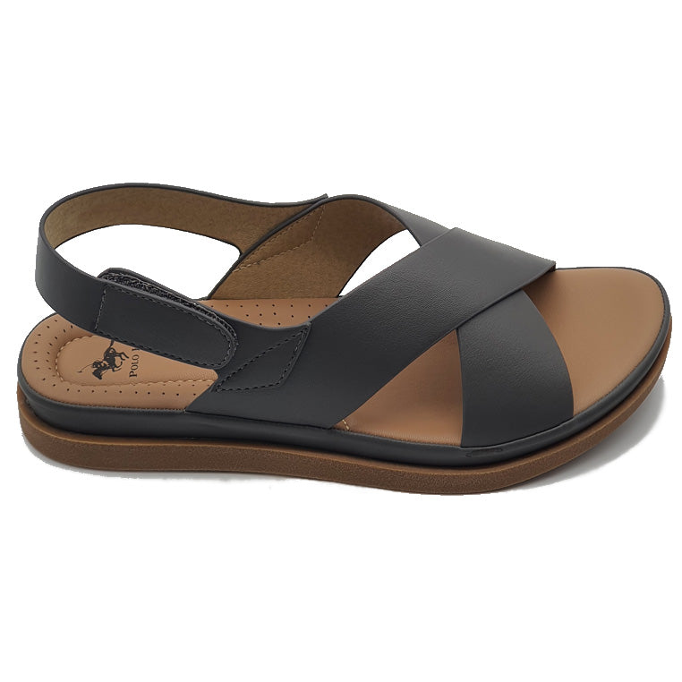 Load image into Gallery viewer, Cross Strap Velcro Slingback Sandals
