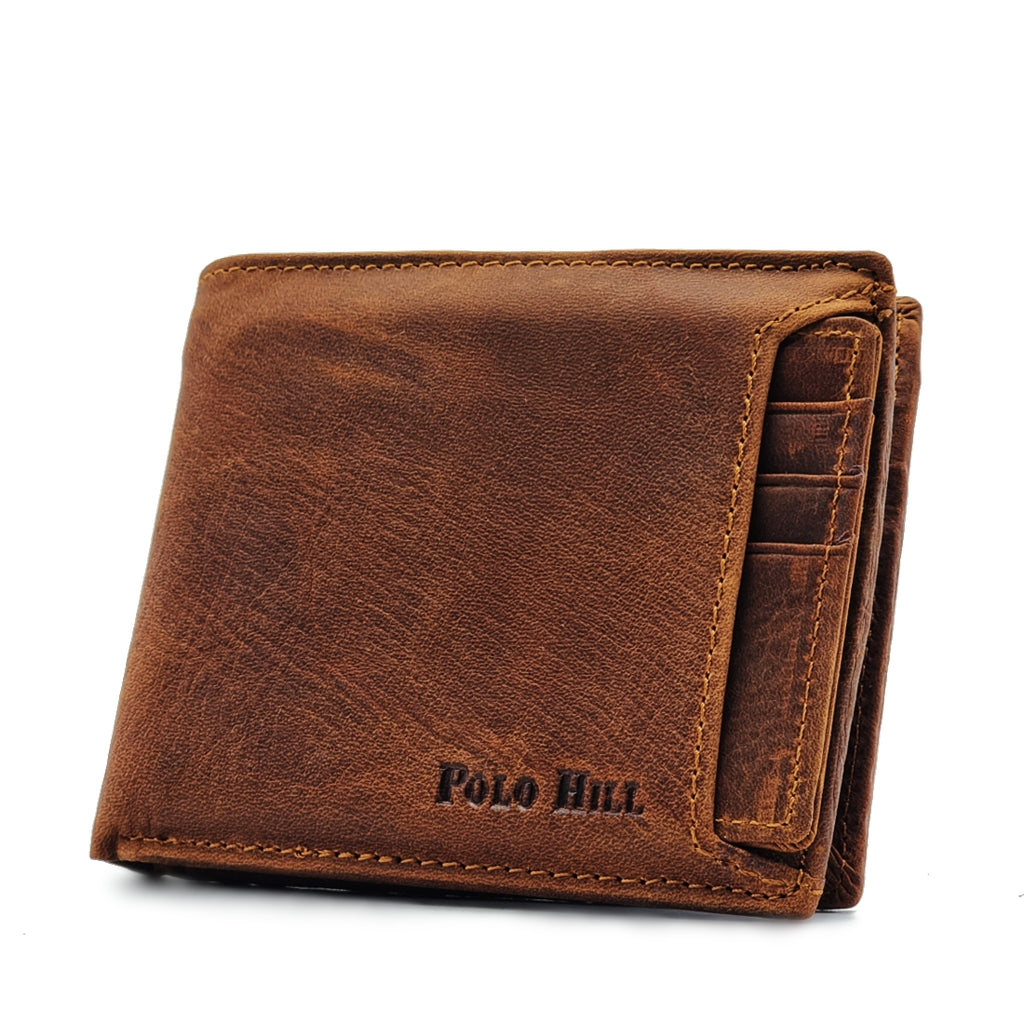 Genuine Leather BiFold Wallet with Front Pocket