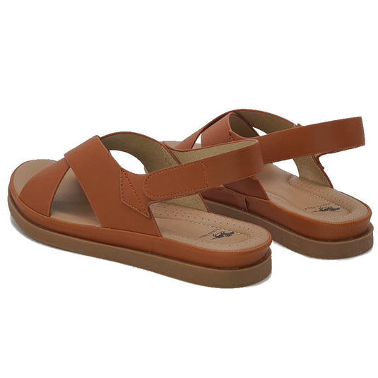 Cross Strap Velcro Slingback Sandals