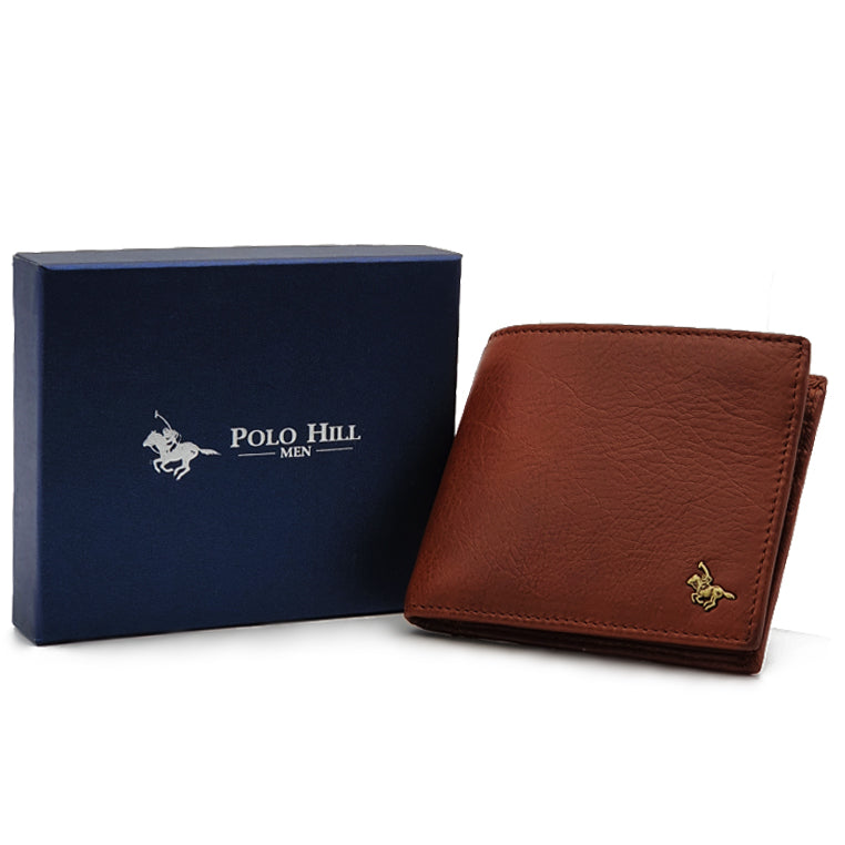 Genuine Leather RFID Blocking Bifold Wallet with Gift Box - Basic