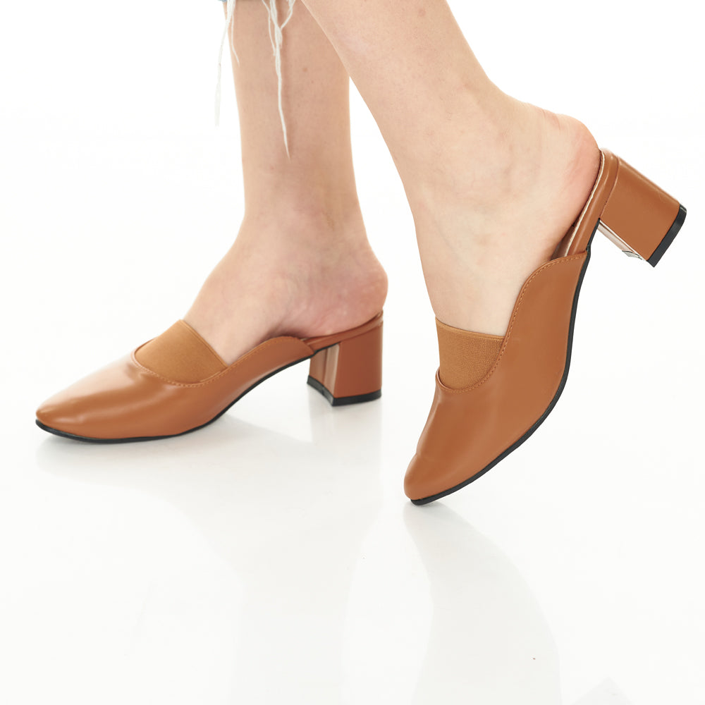 Chunky Heeled Mules